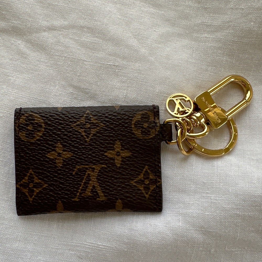 Louis Vuitton Brown Monogram Key Pouch with Gold Hardware - Picture 2 of 6